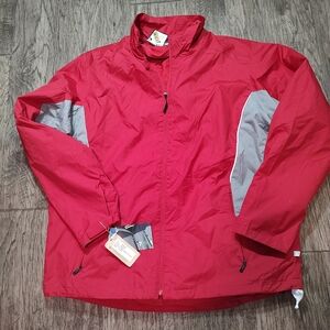 The North End Eco 7-1 Techno Lite Red and Gray Windbreaker Jacket Size XL